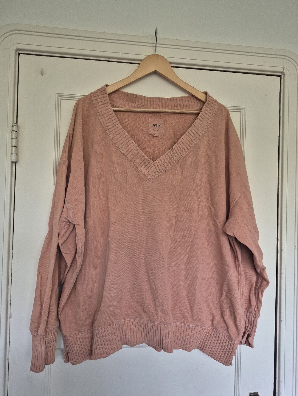 100% Cotton Oversized Peach Sweatshirt By Aerie Medium